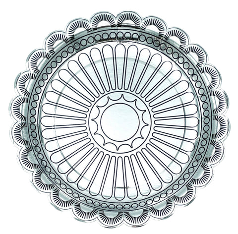 Silver Concho Scalloped Dinner Plate